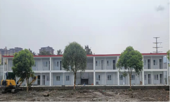 上海建工一建集团 都江堰南山府工地项目外观整体图
